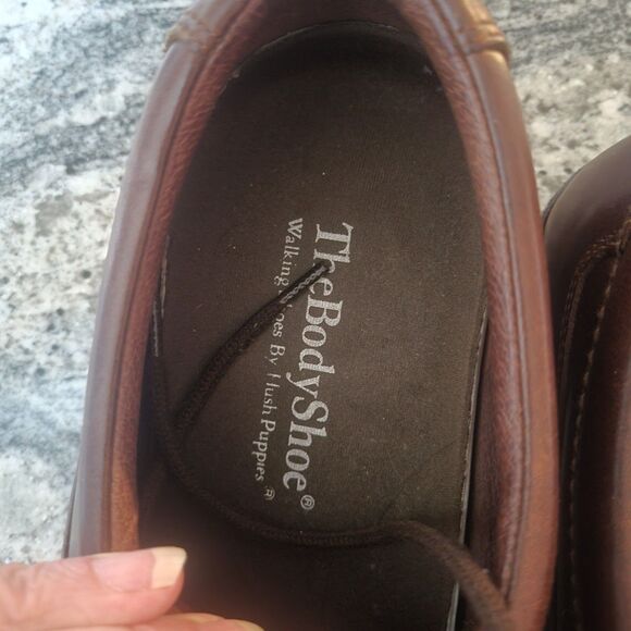 THE BODY SHOE H18915 Antique Brown Casual Leather Shoes Sz 14M By Hush Puppies - Picture 2 of 7